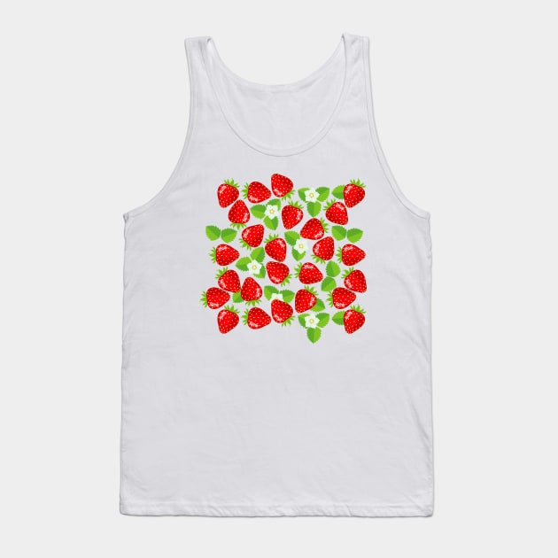 Spring Strawberries Tank Top by edwardecho